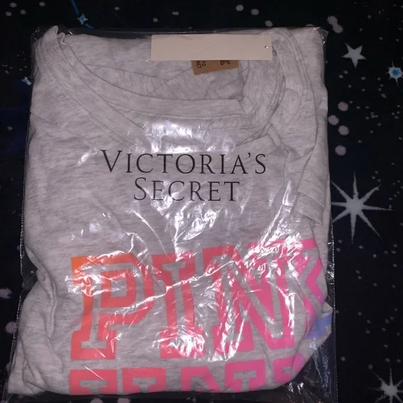 Victoria’s Secret PINK Heather Grey Pink Neon Bubble Gradient Size XL - Picture 10 of 13
